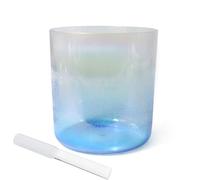 6 Inch Blue Clear Alchemy Crystal Singing Bowl, Chakra Bowl Sound Bowl Chime Bowl, Gift For Yoga Meditation & Sound With Acrylic Striker & O-ring (A)
