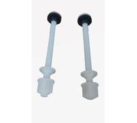 6 inch By 3/8 inch Nylon Toilet Seat Bolts with Rubber Washers by NuFlush