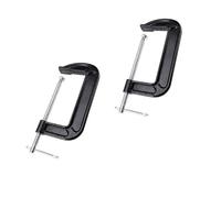 6 Inch C-Clamp Set, 2-5/8 Inch Throat Depth Heavy Duty Steel C Clamp Industrial Strength C Clamps for Woodworking, Welding, and Building(2PCs)