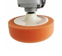 6 Inch Car Polishing Pads for Buffers & Polishers - Sponge Foam Buffing Heads with for M14 Thread, 150 mm Diameter, Round Soft Foam, 3-Pack, Orange