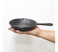 6 Inch Cast Iron Skillet, Frying Pan with Drip-Spouts, Pre-seasoned Oven Safe Cookware, Camping Indoor and Outdoor Cooking, Grill Safe, Restaurant Chef Quality
