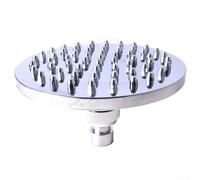 6-Inch Ceiling Mounted Rain Shower Head with Swivel Function, 150mm Fixed Round Shower Top Nozzle in Polished Chrome Finish for Bathroom, ABS Material