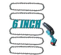 6 Inch Chainsaw Chain, 5 Pieces Replacement Chains for All 6-inch Cordless Electric Portable Mini Chainsaws, Durable Carbon 6Inch Chainsaw Chains for Pruning Shears and Wood Cutting
