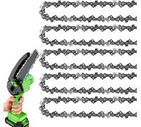 6 Inch Chainsaw Chain Replacement Accessories, 5 Pieces 1/4" LP Pitch, 0.043" Gauge, 37 Drive Links Chains for 6-inch Cordless Electric Portable Mini Chainsaws for Pruning Shears Wood Cutting