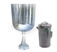 6 Inch Color Quartz Handle Singing Bowl, For Meditation Sound Bath, With Mallet And Travel Carrying Bag(F4 tone,440hz)