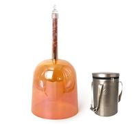 6 Inch Colored Handle Clear Quartz Singing Bowl, Professional 7-Tone Tuning Bowl, For Stress Relief, Buddhist Sound Therapy, With Percussion Hammer & Backpack(C4 tone,440hz)