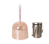 6 Inch Colored Handle Clear Quartz Singing Bowl, Professional 7-Tone Tuning Bowl, With Percussion Hammer & Backpack, For Stress Relief, Buddhist Sound Therapy(B4 tone,440hz)