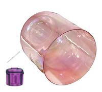 6 Inch Cosmic Light Clear Red Quartz Crystal Singing Bowl, 432HZ For Yoga Meditation & Sound Healing, With Free Case Bag Free Mallet & O-ring(A Note)