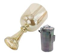 6 Inch Cosmic Light Handle Clear Quartz Crystal Singing Bowl, With Percussion Hammer & Backpack, For Meditation, Chakra Healing, Sound Therapy, Yoga(A4 tone,432hz)