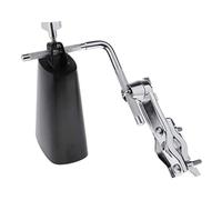 6 Inch Cow Bell Noise Maker Percussion Instrument Black Finish for Drum Set with Stand Mount Clamp Bracket