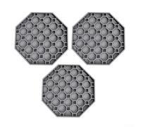 6 Inch Drip Tray Octagon Design for Coffee Makers - ABS Material Coaster Supporting Daily Operations in Cafes and Food Service Areas (Gray)