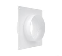 6 Inch Ducting Flange Adapter for Heating Cooling Systems - Robust Air Exhaust Coupling for Bathroom Fan & Grow Tent - White 150mm(4inch)