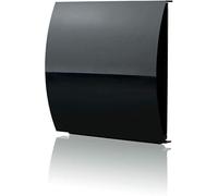 6 Inch External Wall Vent Cover with Sound Baffle & Air Filter - Non-Flammable Hood for Extractor Fans, Heat Recovery & Ventilation Systems - Draft Proof & Energy Saving [Class A+++] Black