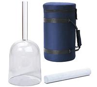 6 Inch F Note Handheld Clear Crystal Singing Bowl with Carry Case and Suede Mallet Quartz Meditation Bowl for Sound Healing (Onecolor E Note)