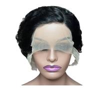 6 inch Fashion Curly Pixie Cut HD Lace Front Wigs Human Hair Water Wave Short Wig Side Part 13x4x1 Adds Volume