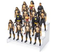 6 inch Figure Risers Stand for Display, Figure Toy Collectibles Support Holder Shelf with Flexible Pegs, Compatible with Mavel Legends/ GiJeo Classified Series etc. most 1/12 Scale, 4 Tiers, Clear