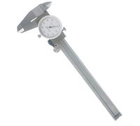 6 Inch For Dial Caliper with 0.001 Accuracy Stainless Steel Construction Shockproof Design 4-Way Measurement Inside Outside Depth Step with Plastic Housing