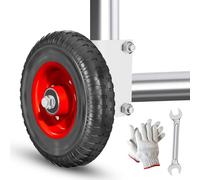6 Inch Gate Wheel, Heavy Duty Rubber Gate Caster, Transport Caster for Furniture, Farm Gate Wheels, Rubbered Trolley Wheels for Wooden Gate and Fence,220 lbs Capacity