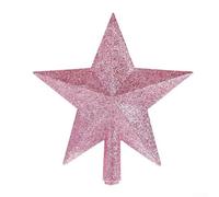 6-Inch Glitter Christmas Tree Top Star Plastic Three-Dimensional Decor | Vibrant color options including gold silver red blue pink Compact packaging for easy storage Suitable for various
