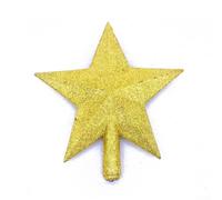 6-Inch Glitter Christmas Tree Top Star Plastic Three-Dimensional Decor | Vibrant color options including gold silver red blue pink Compact packaging for easy storage Suitable for various