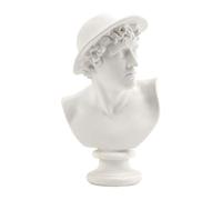6 Inch Greek Classical Replica Shepherd boy Bust Statue Roman Statue Mythology Sculpture Figurine for Sketch Model Art Drawing Resin Crafts Ornaments Gypsum Modern Home Decoration and Collection