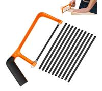 6 Inch Hacksaw for Metal Cutting, Junior Hacksaw with 10 Blades, Compact Hand Saw for DIY Projects, Woodwork, PVC Pipe and Tile Cutting