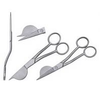 6 Inch Half Duckbill Applique Scissors, Curved Embroidery Lace Thread Quilting Shears, Double Bent Curved Offset Handle for Embroidery, Fabric, Thread, Knitting, Sewing, Arts & Craft