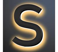 6 Inch Illuminated House Numbers For Outside, Backlit LED Home Address Signs, LED Address Lights For House, Light Up House Number Sign For Outdoor,S