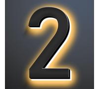 6 Inch Illuminated House Numbers For Outside, Backlit LED Home Address Signs, LED Address Lights For House, Light Up House Number Sign For Outdoor,2