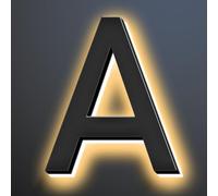 6 Inch Illuminated House Numbers For Outside, Backlit LED Home Address Signs, LED Address Lights For House, Light Up House Number Sign For Outdoor,A