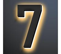 6 Inch Illuminated House Numbers For Outside, Backlit LED Home Address Signs, LED Address Lights For House, Light Up House Number Sign For Outdoor,V
