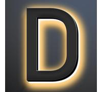 6 Inch Illuminated House Numbers For Outside, Backlit LED Home Address Signs, LED Address Lights For House, Light Up House Number Sign For Outdoor,D