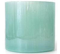 6 Inch Jade Color Crystal Singing Bowl with Suede Mallet & O-ring, Quartz Chakra Sound Bowl for Sound Bath Yoga Meditation