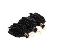 6 Inch Jamaican Bounce Crochet Hair Jumpy Wand Curl Short Curly Jamaican Crochet Braids Synthetic Crochet Braiding Hair Extensions Ombre Twist Braid Hair 3 Bundle Dark Black