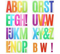 6 Inch Large and Thick Letter Stickers, 14 Sheets Self-Adhesive Vinyl Large Alphabet Kit for Mailbox, Home, Outdoor, DIY and Adhesive Letters Multi