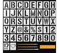 6 Inch Letter and Number Stencils, 42 PCS Reusable Letter Stencils
