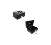6 Inch Lockable Metal Cash Box With 2 Keys Secure Change Tray