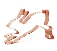 6 Inch Long Leaping Hare Copper Woodland Creatures Cookie Cutter - Handcrafted in the USA