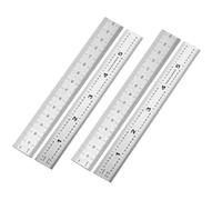 6 Inch Machinist Ruler, 4-Pack Stainless Steel Precision Scale Ruler with Inch/Metric Etched Markings, Dual Side Measuring Rule for Engineers, Drafting, Woodworking