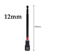 6 Inch Magnetic Drill Nut Bits Set 5Pcs 1/4 Inch Hex Shank Socket for Driver 6 Or 8 Or 10 Or 12/14Mm Alloy Steel for Wrench Long Auto Repair DIY Projects Having Oxford Storage Bag(12Mm)