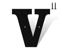6 Inch Matte Black Rustproof House Numbers Letters,Heavy-Duty Metal Address Numbers for House,Weatherproof 0-9 Numbers & A-Z Outdoor Metal Letters Full Set for Door,Gate,Mailbox(V)