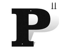 6 Inch Matte Black Rustproof House Numbers Letters,Heavy-Duty Metal Address Numbers for House,Weatherproof 0-9 Numbers & A-Z Outdoor Metal Letters Full Set for Door,Gate,Mailbox(P)