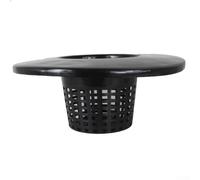 6-Inch Mesh Pot for Hydroponics Plastic Drainage Black Fits 3.5-Gallon