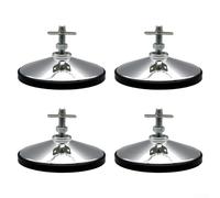 6 Inch Metal Leg Levelers Adjustable Height Furniture Feet Stabilizer Base For Pool Billiard Foosball Game Tables 4 Pack Silver(4pcs)
