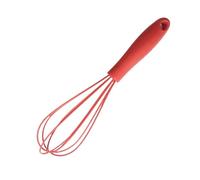 6-inch Mini Children's Silicone Egg Beater, Manual Home Cream Whisk, Kitchen Baking Tool, Compatible for Whisk.(Red)