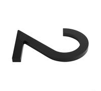 6 Inch Modern Address Numbers Floating Black Sign for Easy Mounting on Various Surfaces for Outdoors (2)