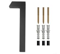 6 Inch Modern Address Numbers Floating Black Sign for Easy Mounting on Various Surfaces for Outdoors (1)