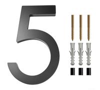 6 Inch Modern Address Numbers Floating Black Sign for Easy Mounting on Various Surfaces for Outdoors (5)