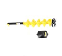 6 Inch Nylon Ice Auger Drill Bit, Electric Auger Bit with Carbide Blade, Impact Ice Drill Bit for 1/2in Drill Collet, Extendable Depth Auger for Fishing and Outdoor Activ