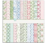 6-inch Patterned Scrapbook Paper Pad, 24 Sheets Double Sided Flowers Aesthetic Origami for Journaling Collage Supplies Cards Decor Gifts Crafts DIY Wrapping Decor Folded Photo Album